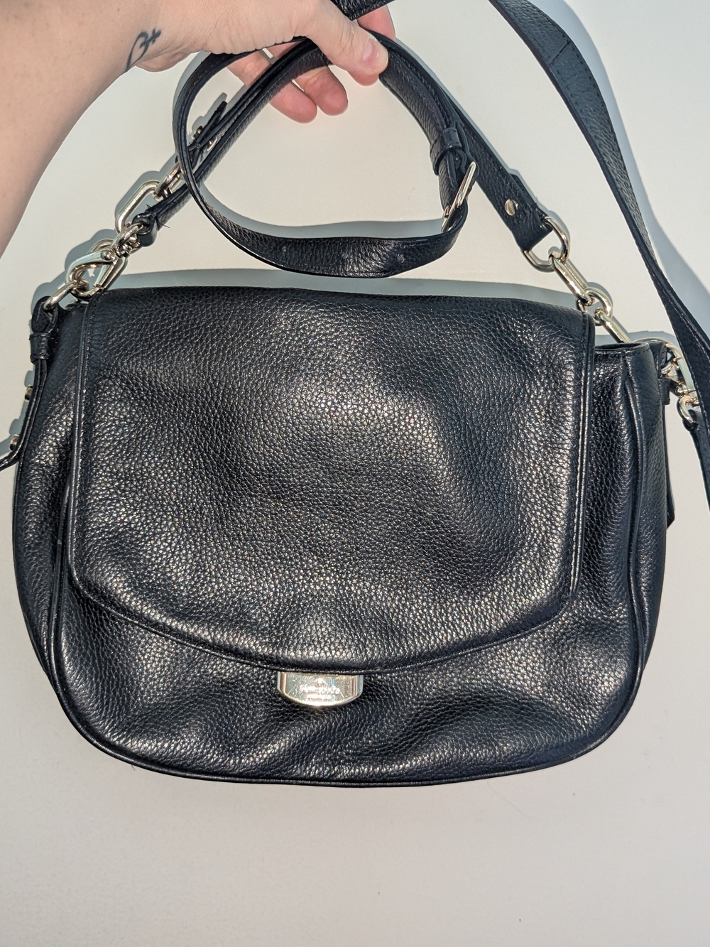 Kate Spade Black Pebbled Leather Shoulder Bag